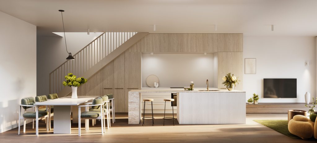 Melbourne property developer project: Interior render 194 Nicholson St Kilda